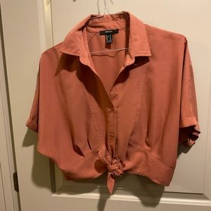 Blush button down blouse